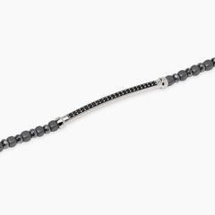 Bracciale tennis ematite argento uomo