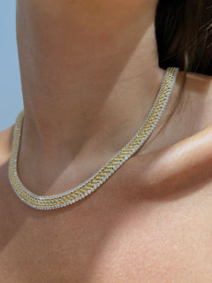 Collier torchon-tennis oro BIG