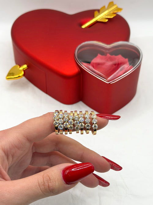 Anello Trilogy tondo + box San Valentino 🌹