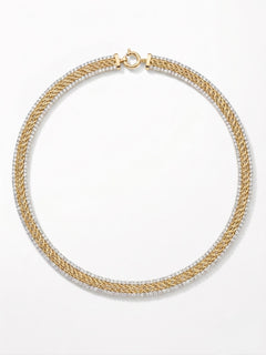 Collier torchon-tennis oro BIG