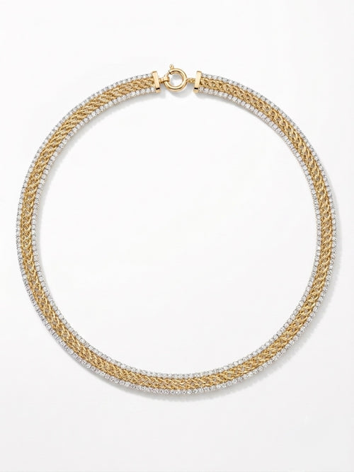 Collier torchon-tennis oro BIG