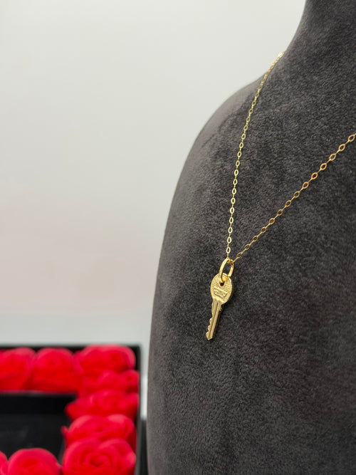 Collana chiave big oro + box San Valentino 🌹
