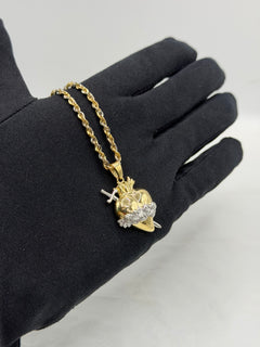 Collana CUORE SACRO SPADA oro