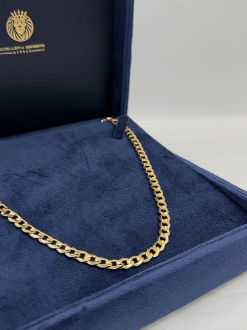 Collana groumette piatta oro