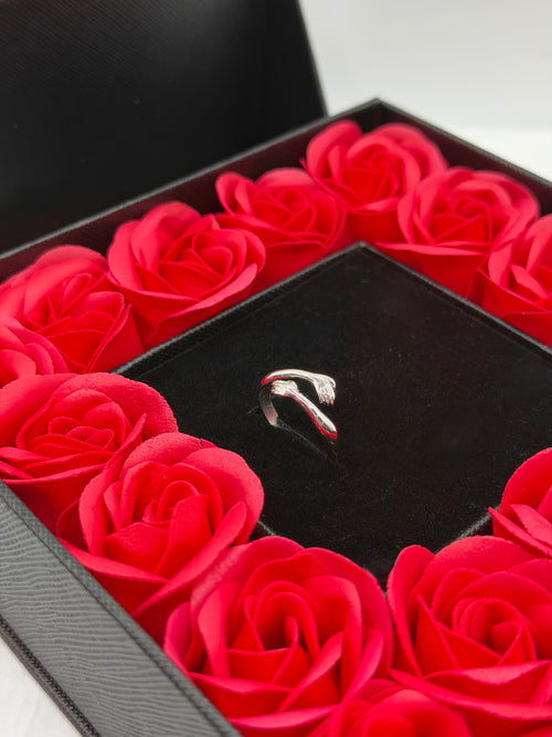 Anello ABBRACCIO argento + box San Valentino 🌹