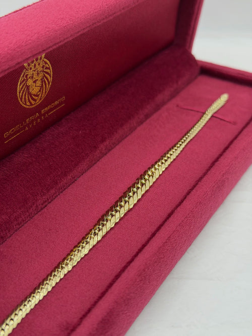 Bracciale groumette a scalare oro