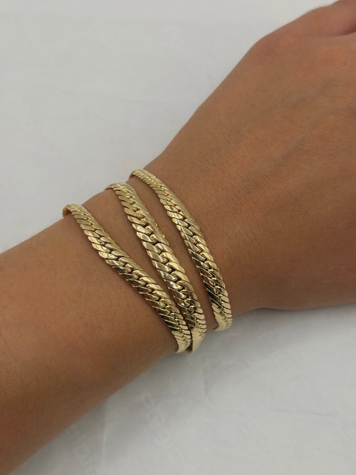 Bracciale groumette a scalare oro