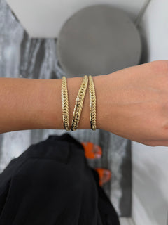 Bracciale groumette a scalare oro