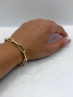 Bracciale catena lavorata oro