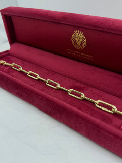 Bracciale catena lavorata oro