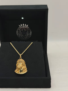 Collana volto Cristo oro