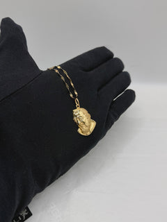 Collana volto Padre Pio oro