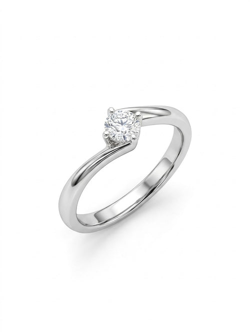 Anello solitario oro 9ct e diamante