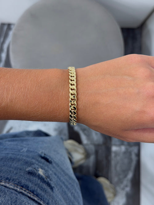 Bracciale groumette lucida oro