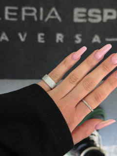 Anello FASCIA INGLESE zirconata argento