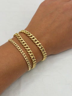 Bracciale groumette satinata oro