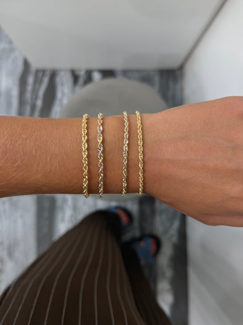 Bracciale torchon diamantato oro giallo