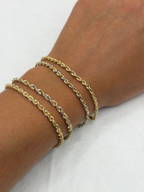 Bracciale torchon diamantato oro giallo