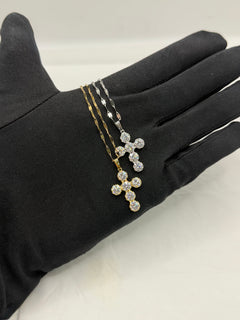 Collana croce tonda big oro