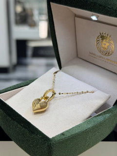 Collana cuore bombato oro