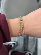 Bracciale torchon diamantato MID oro