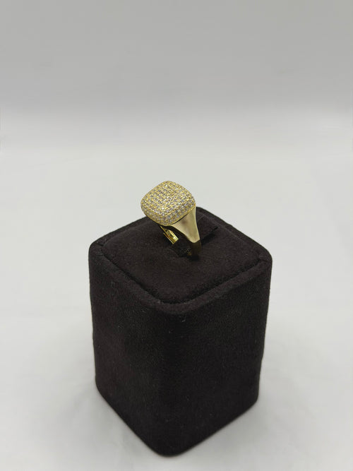 Anello SQUARE PAVE’ argento