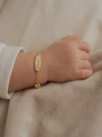 Bracciale baby con nome oro