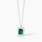 Collana punto luce square SMERALDO argento