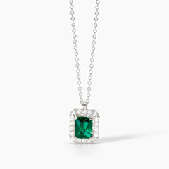 Collana punto luce square SMERALDO argento