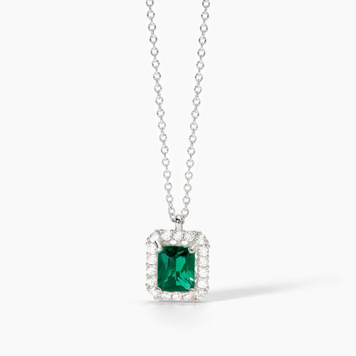 Collana punto luce square SMERALDO argento
