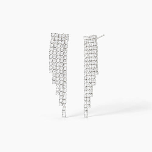 Orecchini CASCATA swarovski argento