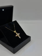 Collana croce MILLELUCI con pietra centrale small oro