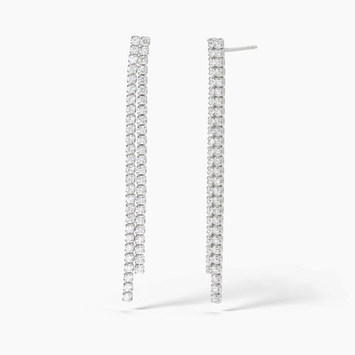 Orecchini TENNIS doppio argento