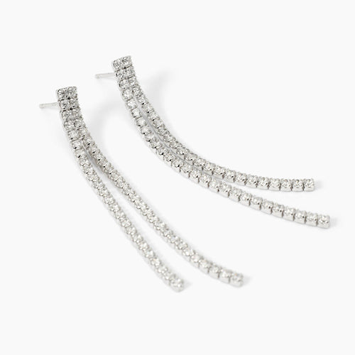 Orecchini TENNIS doppio argento