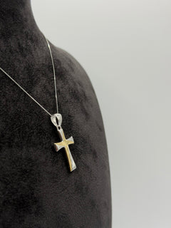 Collana croce scatolata oro