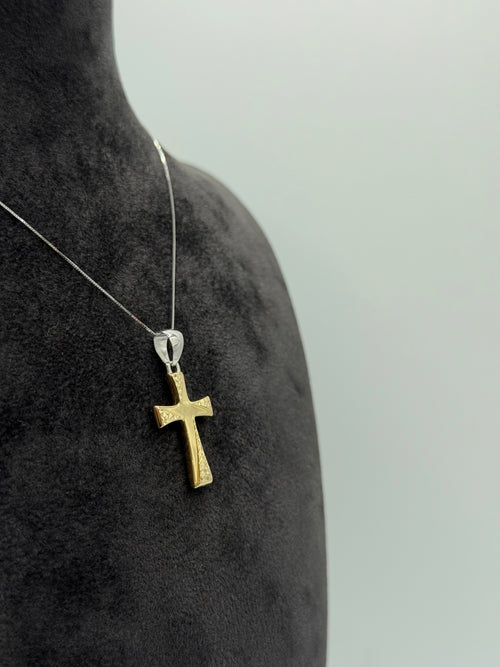 Collana croce scatolata oro