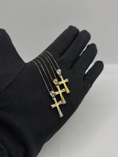 Collana croce scatolata oro