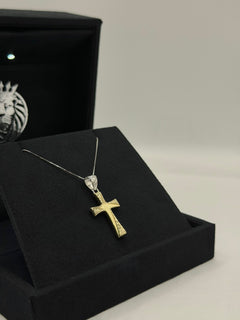 Collana croce scatolata oro