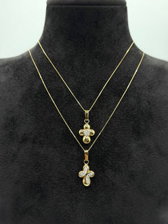 Collana croce tonda small oro