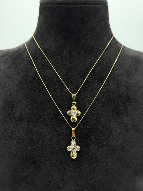 Collana croce tonda small oro