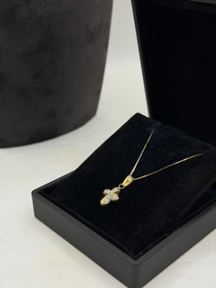 Collana croce tonda small oro