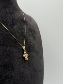 Collana croce tonda small oro