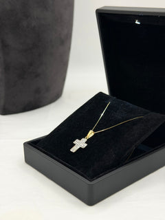 Collana croce mini scatolata oro