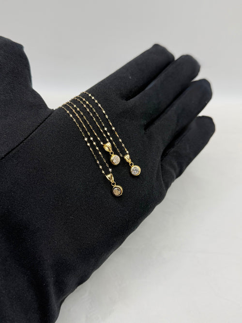 Collana punto luce tondo oro