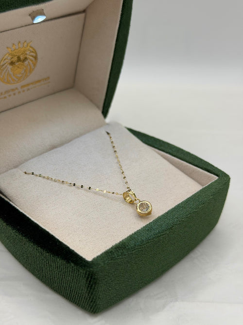 Collana punto luce tondo oro