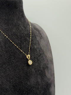 Collana punto luce tondo oro