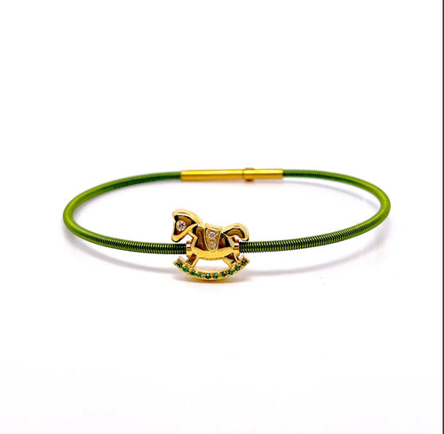 Bracciale cavalluccio a dondolo oro 9ct e diamanti