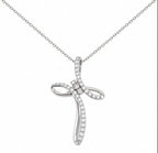Collana croce farfalla oro e diamanti