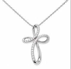 Collana croce fantasia oro e diamanti