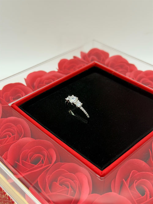 Anello trilogy “Eterno” argento + box rose 🌹